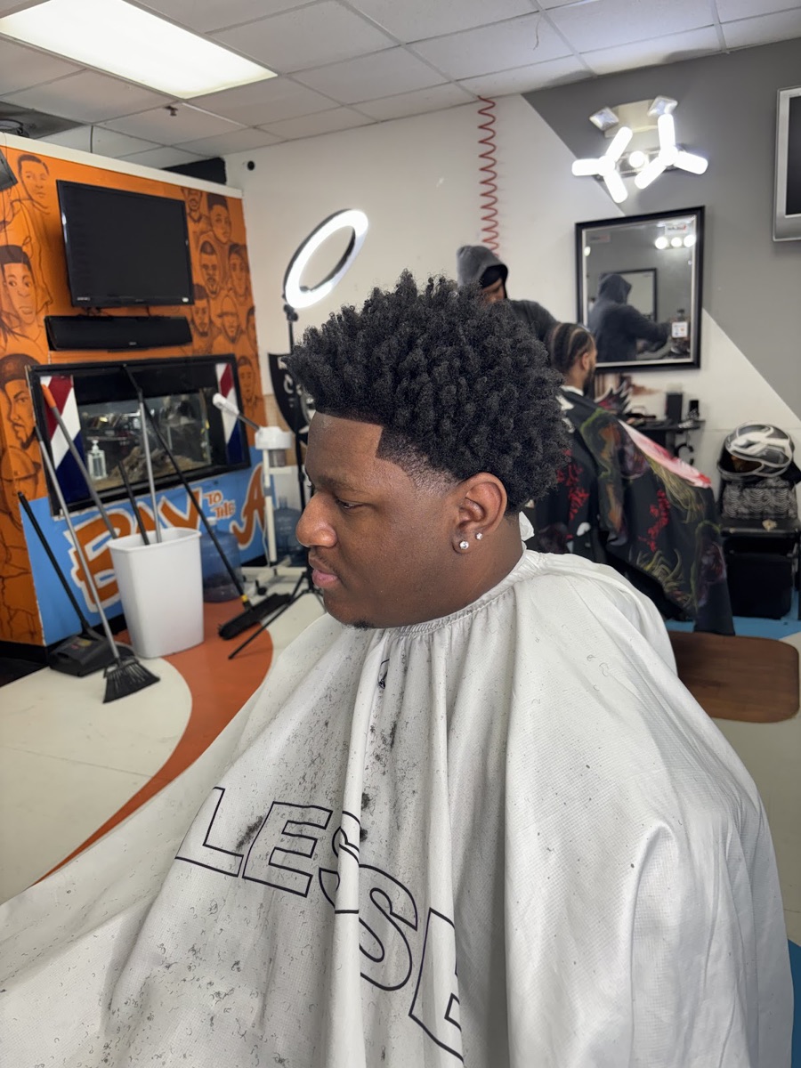 Sponge twist top with a clean drop fade